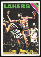 Connie Hawkins Autographed 1975-76 Topps Card #195 Los Angeles Lakers SKU #260119