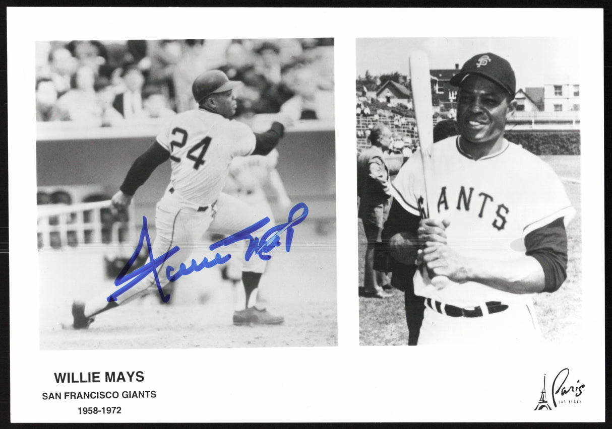 Willie Mays Autographed 5x7 Photo San Francisco Giants SKU #260136