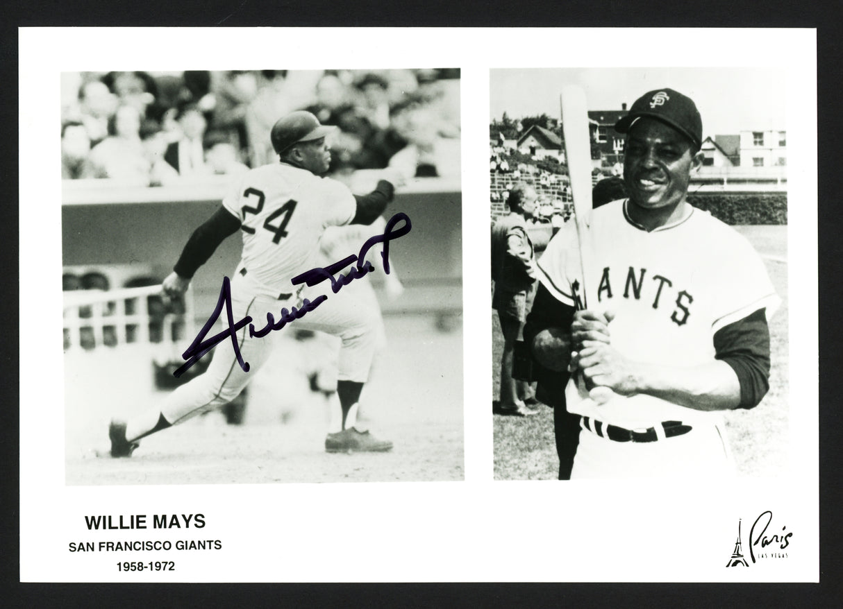 Willie Mays Autographed 5x7 Photo San Francisco Giants Stock #260142