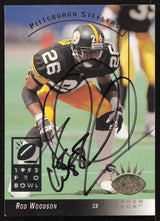 Rod Woodson Autographed 1993 Upper Deck SP Card #225 Pittsburgh Steelers SKU #260651
