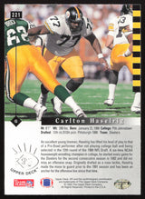 Carlton Haselrig Autographed 1993 Upper Deck SP Rookie Card #221 Pittsburgh Steelers SKU #260655
