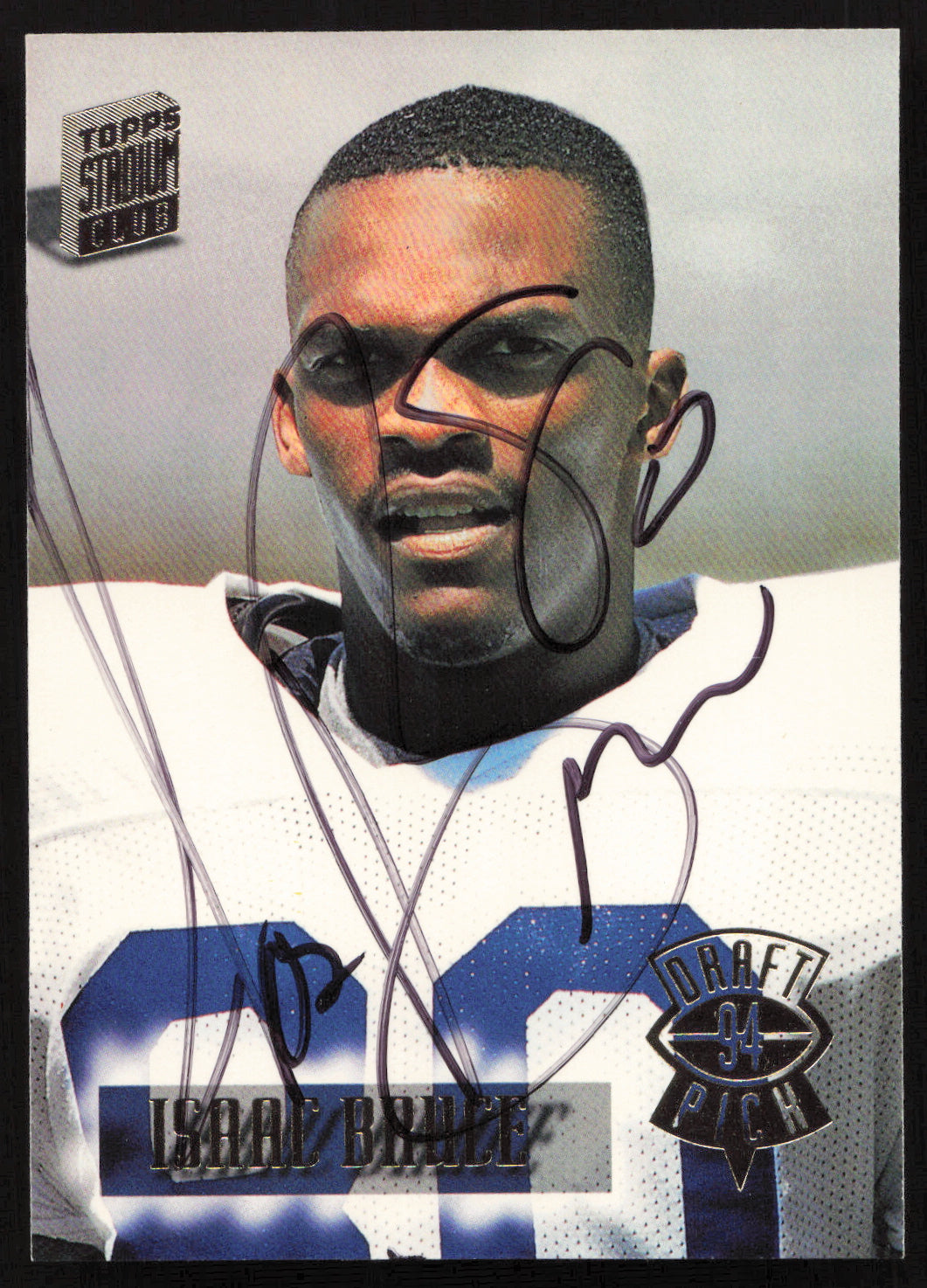 Isaac Bruce Autographed 1994 Stadium Club Rookie Card #332 Los Angeles Rams SKU #261067