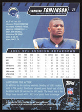 LaDainian Tomlinson Autographed 2002 Stadium Club Card #29 San Diego Chargers SKU #261398