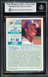 Ken Griffey Jr. Autographed 1989 Score Traded Rookie Card #100T Seattle Mariners Beckett BAS #19664877