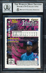 Ken Griffey Jr. Autographed 1996 Topps Finest Gold Intimidators Card #135 Seattle Mariners Auto Grade Gem Mint 10 Beckett BAS #19659429