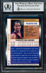 Allen Iverson Autographed 1998-99 Topps Chrome Card #160 Philadelphia 76ers Auto Grade Gem Mint 10 Beckett BAS #19659531