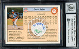 Derek Jeter Autographed 1992 Front Row Rookie Card #55 New York Yankees Auto Grade Gem Mint 10 Beckett BAS #19658743