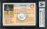 Derek Jeter Autographed 1992 Front Row Rookie Card #55 New York Yankees Auto Grade Gem Mint 10 Beckett BAS #19658741