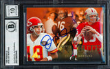 Joe Montana Autographed 1995 Pinnacle Card #193 San Francisco 49ers Auto Grade Gem Mint 10 Beckett BAS #19663649
