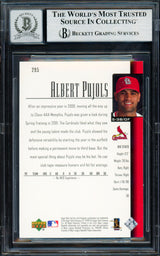 Albert Pujols Autographed 2001 Upper Deck Rookie Card #295 St. Louis Cardinals Auto Grade Gem Mint 10 Beckett BAS #19663807
