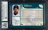 Ichiro Suzuki Autographed 2001 Topps Rookie Card #726 Seattle Mariners Auto Grade Gem Mint 10 "HOF 25" Beckett BAS #19663949