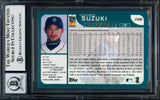 Ichiro Suzuki Autographed 2001 Topps Gold Rookie Card #726 Seattle Mariners Auto Grade Gem Mint 10 (Damaged) #0362/2001 Beckett BAS #19658591