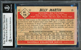 Billy Martin Autographed 1953 Bowman Color Card #118 New York Yankees Beckett BAS #18969319