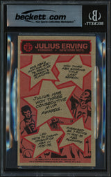Julius Dr. J Erving Autographed 1976-77 Topps Card #127 Philadelphia 76ers Auto Grade Gem Mint 10 Beckett BAS #19665025