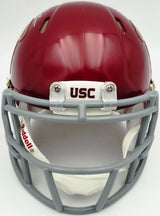 Jordan Addison Autographed USC Trojans Red Speed Mini Helmet Beckett BAS QR #BW00836