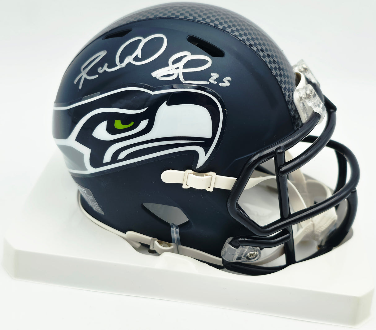 Richard Sherman Autographed Seattle Seahawks Blue Speed Mini Helmet RS Holo #12720