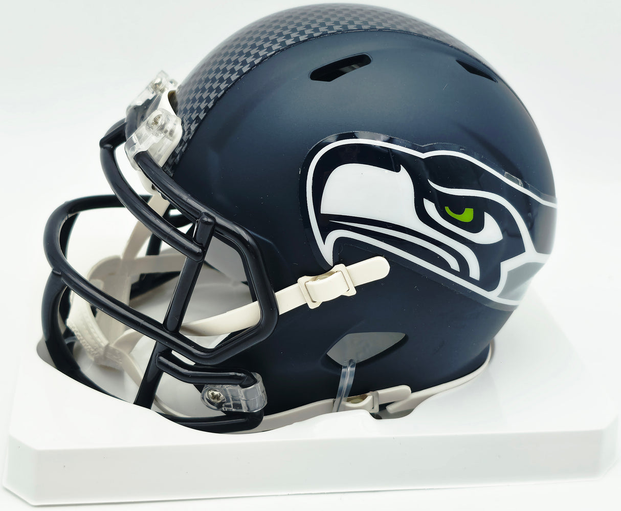 Richard Sherman Autographed Seattle Seahawks Blue Speed Mini Helmet RS Holo #12720