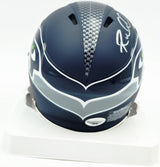 Richard Sherman Autographed Seattle Seahawks Blue Speed Mini Helmet RS Holo #12720