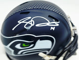Sam Darnold Autographed Seattle Seahawks Blue Super Bowl LX Champions Logo Speed Mini Helmet (Smudged) Beckett BAS Witness #4W539914