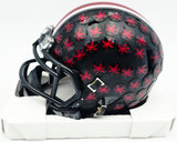 TreVeyon Henderson Autographed Ohio State Buckeyes Black Alternate Speed Mini Helmet (Smudged) Beckett BAS Witness #1W824685