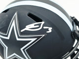 George Pickens Autographed Dallas Cowboys Eclipse Black Full Size Speed Replica Helmet (Scratches) JSA #WC502002