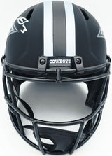 George Pickens Autographed Dallas Cowboys Eclipse Black Full Size Speed Replica Helmet (Scratches) JSA #WC502002