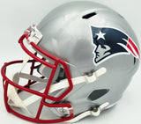 Unsigned New England Patriots Silver Speed Replica Full Size Helmet SKU #262573