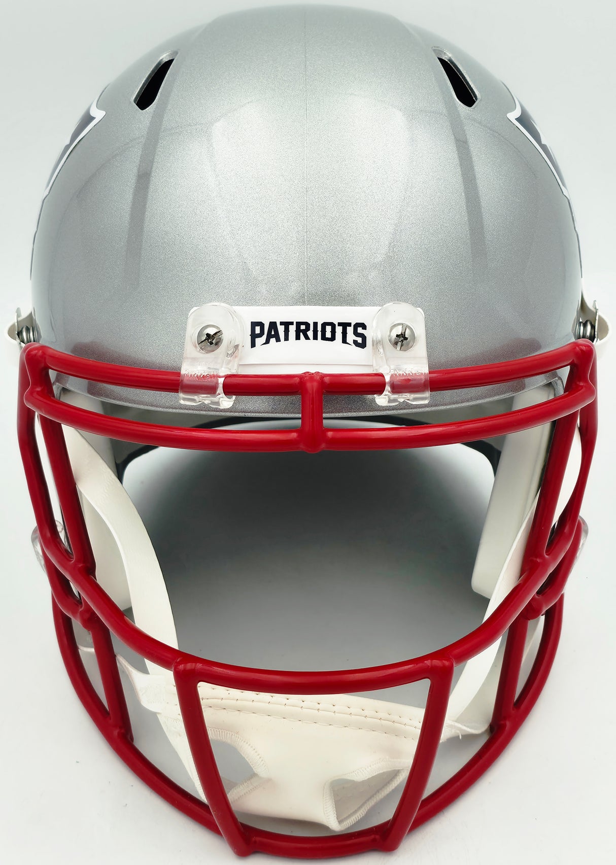 Unsigned New England Patriots Silver Speed Replica Full Size Helmet SKU #262573