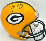 Aaron Rodgers Autographed Green Bay Packers Yellow Replica Full Size Helmet PSA/DNA #T25944