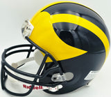 Desmond Howard Autographed Michigan Wolverines Blue & Yellow Replica Full Size Helmet "91 Heis, 1859 Tot Yds & 23 Tot TDs" #12/21 UDA Holo #SHO94794
