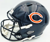 Brian Urlacher Autographed Chicago Bears Blue Full Size Speed Replica Helmet "HOF 18" Beckett BAS Witness #4W469103