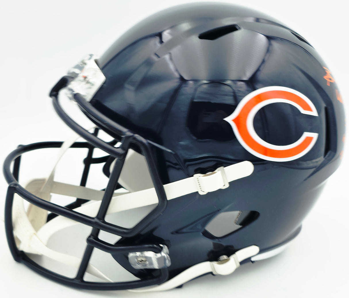 Brian Urlacher Autographed Chicago Bears Blue Full Size Speed Replica Helmet "HOF 18" Beckett BAS Witness #4W469048