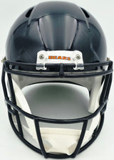 Brian Urlacher Autographed Chicago Bears Blue Full Size Speed Replica Helmet "HOF 18" Beckett BAS Witness #4W469048