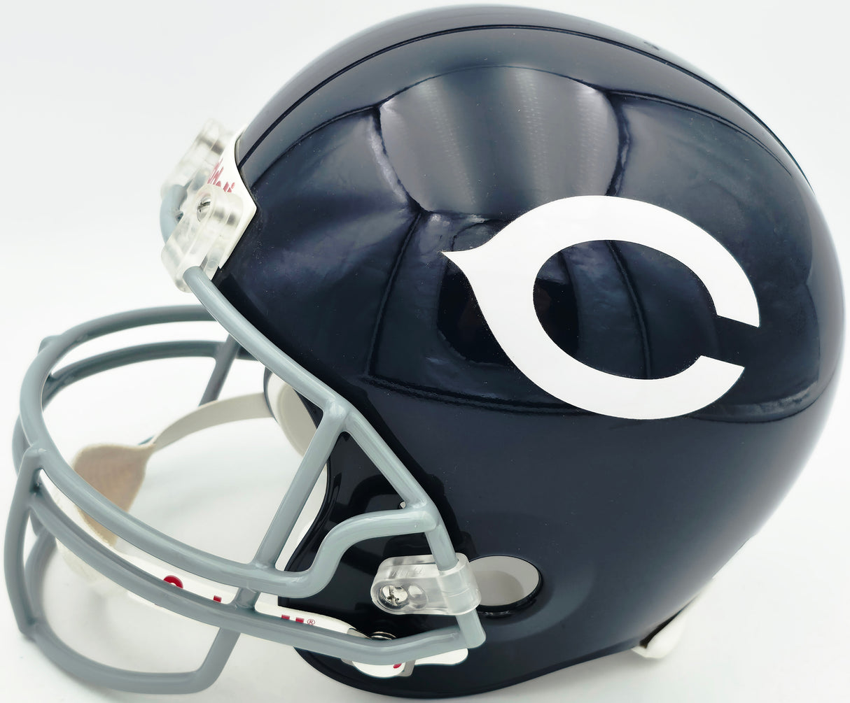 Dick Butkus, Mike Singletary and Brian Urlacher Autographed Chicago Bears Blue Full Size Replica Helmet "HOF" #4/500 Beckett BAS #G05450