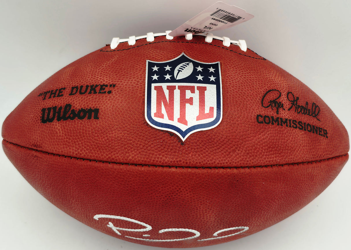 Patrick Mahomes Autographed Official NFL Leather Game Football Kansas City Chiefs Beckett BAS Witness #WE24252