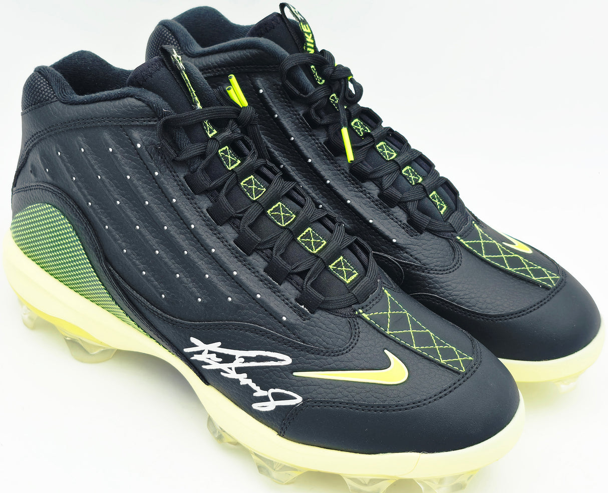 Ken Griffey Jr. Autographed Black Volt Nike 2 MCS Swingman Logo Baseball Cleats Seattle Mariners Beckett BAS Witness #4W624612