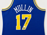 Golden State Warriors Chris Mullin Autographed Blue Mitchell & Ness Authentic Jersey Size L Beckett BAS QR #WB06433