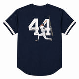 New York Yankees Reggie Jackson Autographed Blue Hand Painted Mitchell & Ness Authentic Jersey Size XL Beckett BAS Witness #1W396031