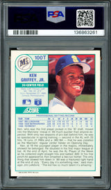Ken Griffey Jr. Autographed 1989 Score Traded Rookie Card #100T Seattle Mariners PSA 8 Auto Grade Gem Mint 10 PSA/DNA #136863261