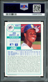 Ken Griffey Jr. Autographed 1989 Score Traded Rookie Card #100T Seattle Mariners PSA 8 Auto Grade Gem Mint 10 PSA/DNA #136863265