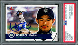 Ichiro Suzuki Autographed 2001 Fleer Tradition Rookie Card #452 Seattle Mariners PSA 9 Auto Grade Gem Mint 10 PSA/DNA #136863306
