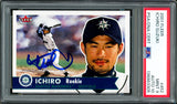 Ichiro Suzuki Autographed 2001 Fleer Tradition Rookie Card #452 Seattle Mariners PSA 9 Auto Grade Gem Mint 10 PSA/DNA #136863305