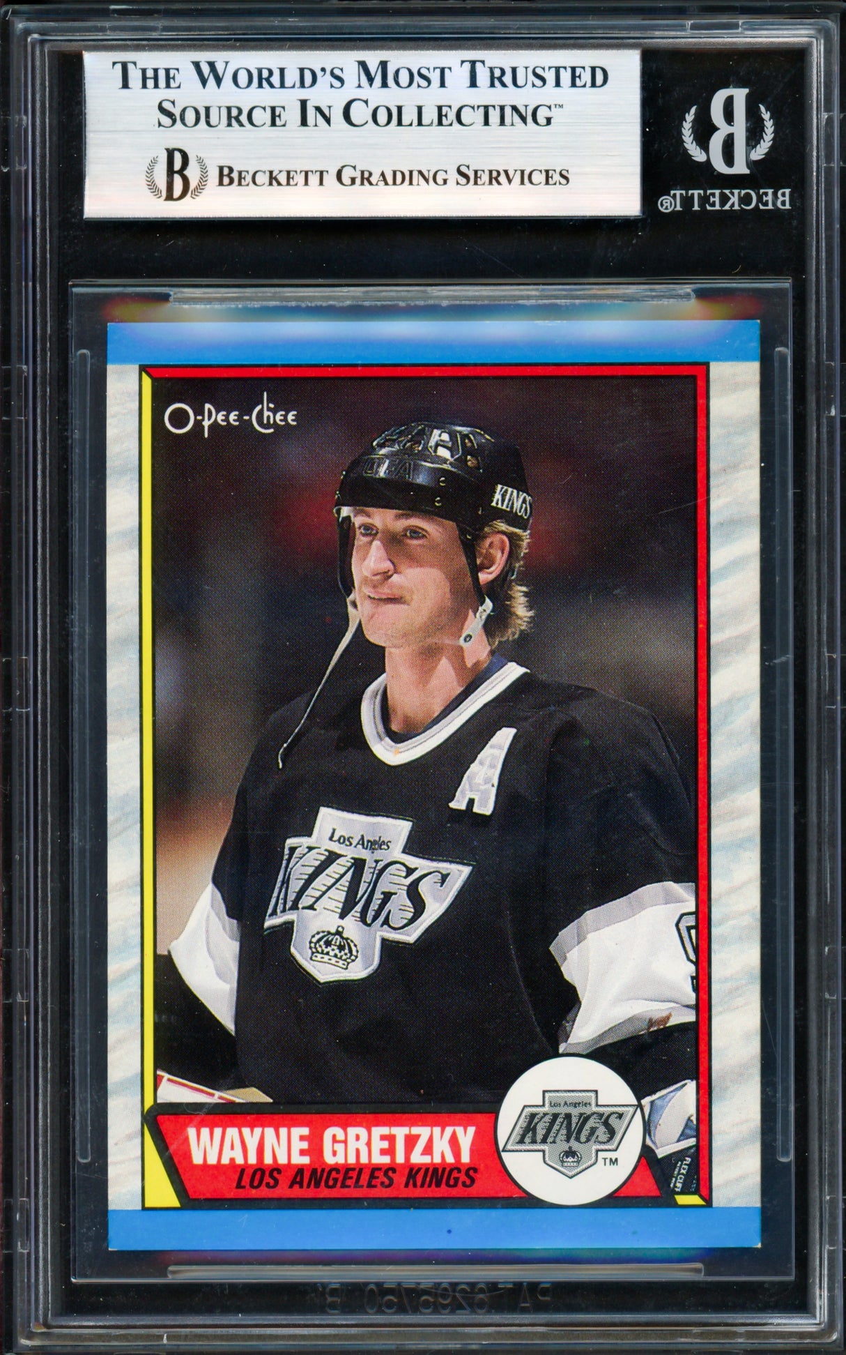 Wayne Gretzky Autographed 1989-90 O-Pee-Chee Card #156 Los Angeles Kings (Signed on Back) Beckett BAS #19394855