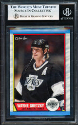 Wayne Gretzky Autographed 1989-90 O-Pee-Chee Card #156 Los Angeles Kings (Signed on Back) Beckett BAS #19394855