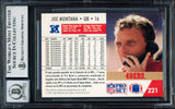 Joe Montana Autographed 1991 Pro Set (Spanish) Card #653 San Francisco 49ers Auto Grade Gem Mint 10 Beckett BAS #19663329