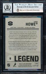 Gordie Howe Autographed 2010-11 O-Pee-Chee Marquee Card #598 Detroit Red Wings Auto Grade Gem Mint 10 Beckett BAS #19823365