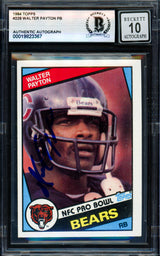 Walter Payton Autographed 1984 Topps Card #228 Chicago Bears Auto Grade Gem Mint 10 Beckett BAS #19823367