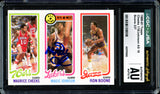 Magic Johnson Autographed 1980-81 Topps Rookie Card Los Angeles Lakers Auto Grade Gem Mint 10 CGC x JSA #6131791002