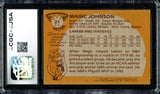 Magic Johnson Autographed 1981-82 Topps Card #21 Los Angeles Lakers CGC x JSA #6131791103