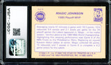 Magic Johnson Autographed 1986 Star Card #9 Los Angeles Lakers CGC x JSA #6131791190